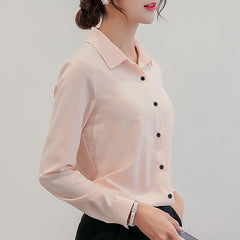 Brand Blusas Mujer De Mod Tops Long Sleeve Lapel White Blouse Office Ladies Work Blouses Fashion Clothing Blusas Womens Shirts