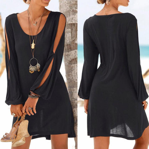 2019 New Women's Dress Sweet Summer Casual Fashion Bohemian Print Thin Strap Sleeveless  Black Dress for Women