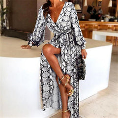 2019 novo estilo de moda elegante feminino sexy barco pescoço glitter decote em v profundo impressão vestido festa formal vestido longo sexy clubwear
