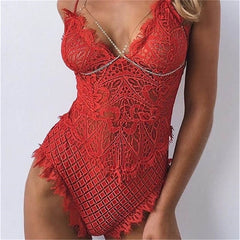 Sexy Lace Bodysuit Women Bodycon Jumpsuit Summer Cut Out Rompers Club Womens Jumpsuit Body Top Overalls Feminino Playsuit