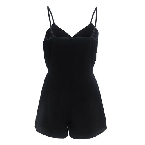 Wholesale Retail Summer Women V-Neck Rompers Sexy Club Solid  Elegant